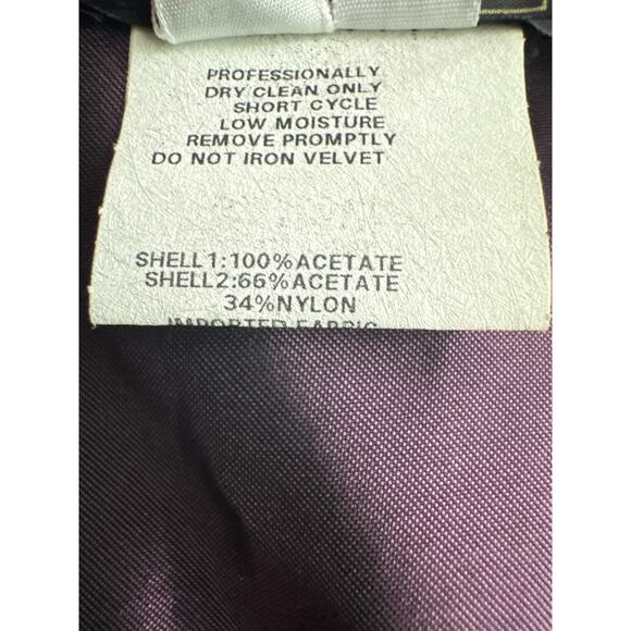 NWT Vintage Jessica McClintock Burgundy Velvet & Taffeta reversable Shawl Wrap - Picture 10 of 11